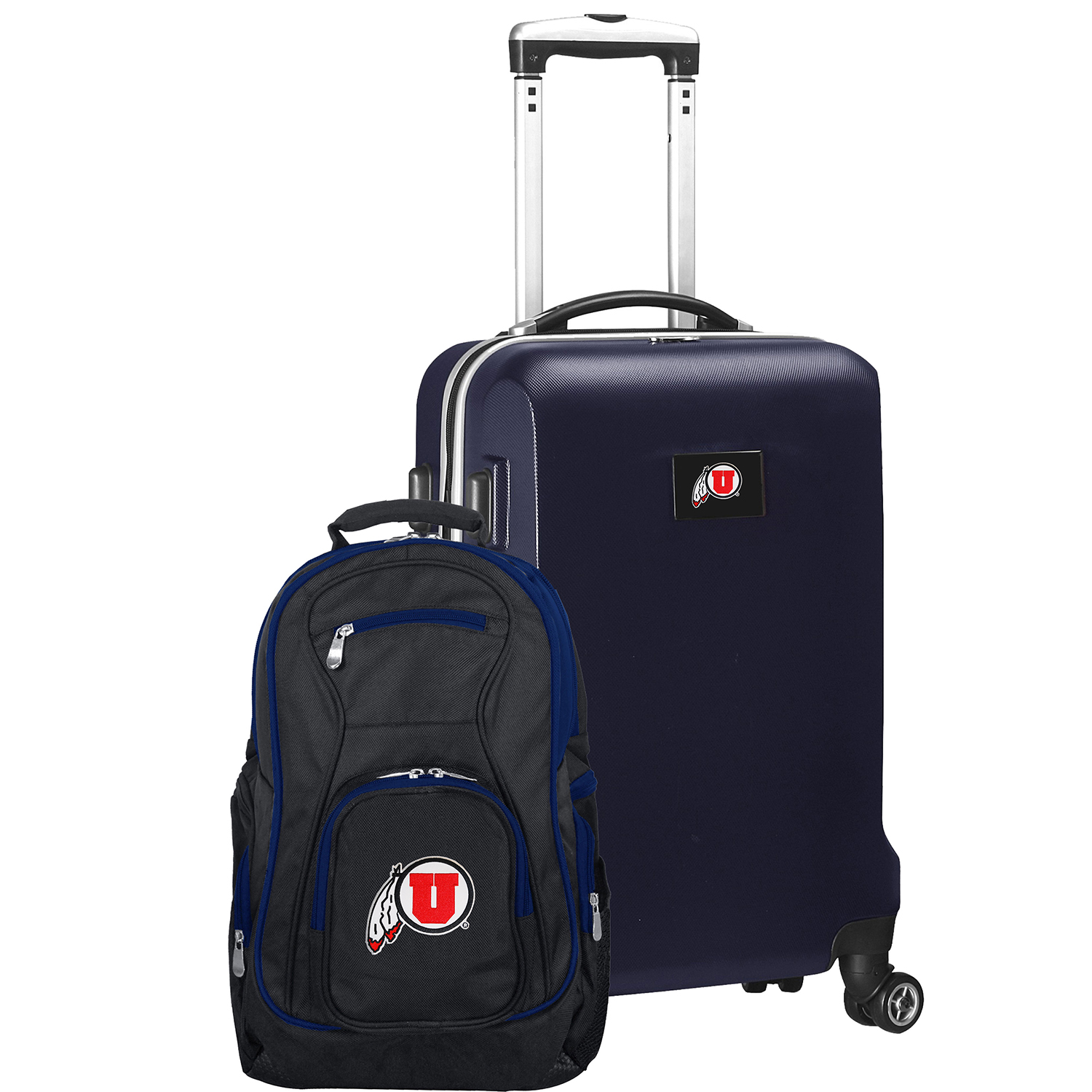 Utah Utes Deluxe 2-Piece Backpack and Carry-On Set – Navy