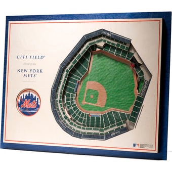 Fanpoint New York Mets 17'' x 13'' 5-Layer 3D StadiumView Wall Art