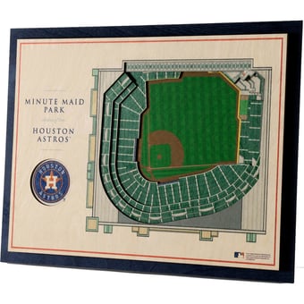 Fanpoint Houston Astros 17'' x 13'' 5-Layer 3D StadiumView Wall Art