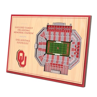 Fanpoint Oklahoma Sooners 14'' x 10.5'' 3D StadiumView Desktop Display