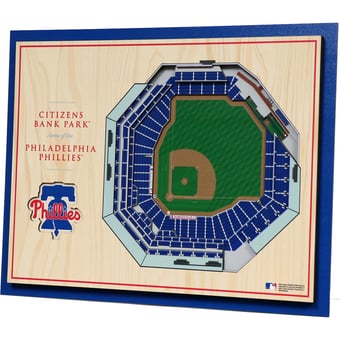 Fanpoint Philadelphia Phillies 17'' x 13'' 5-Layer 3D StadiumView Wall Art