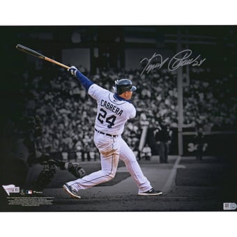 Miguel Cabrera Detroit Tigers Autographed 11" x 14" Spotlight Photograph