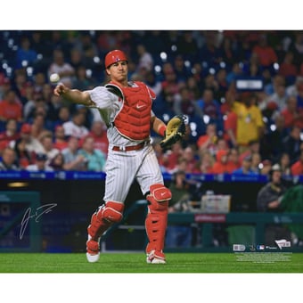 J.T. Realmuto Philadelphia Phillies Autographed 16" x 20" Catching Photograph