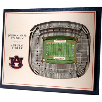 Fanpoint Auburn Tigers 17'' x 13'' 5-Layer StadiumView 3D Wall Art