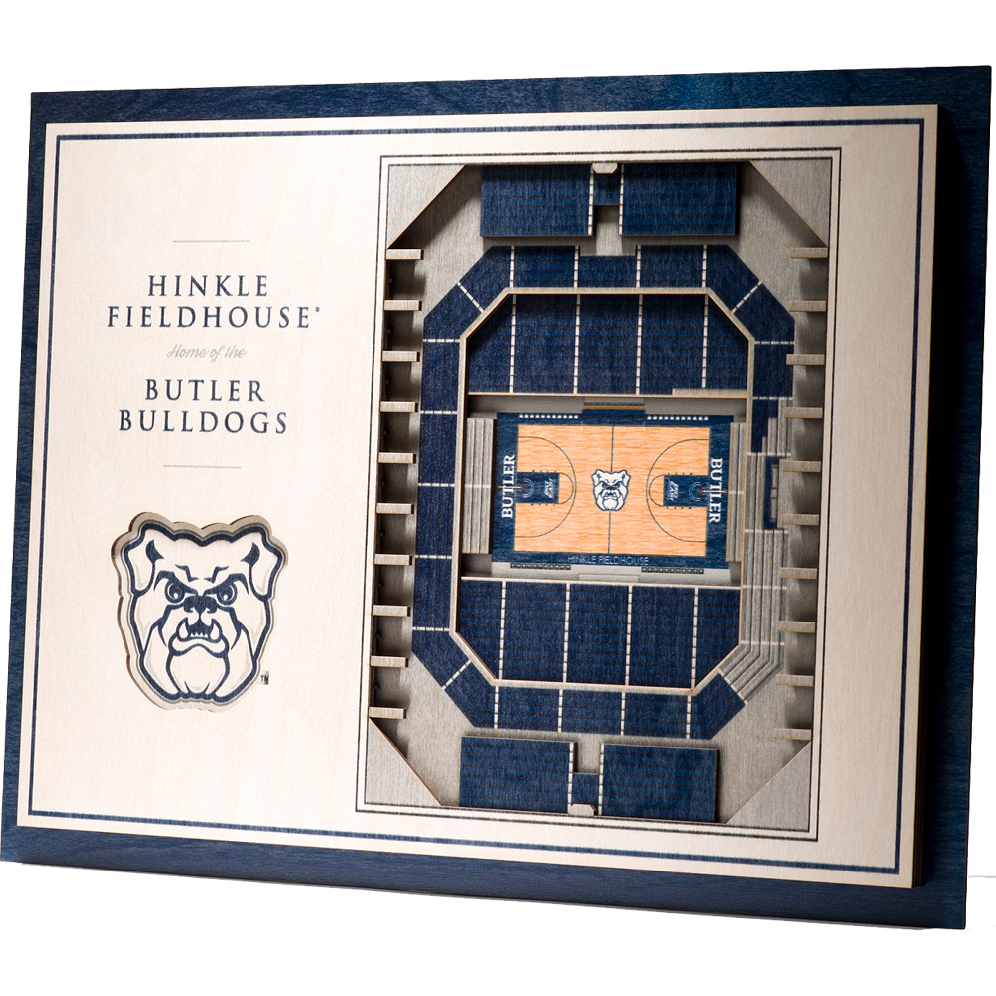 Fanpoint Butler Bulldogs 17'' x 13'' 5-Layer StadiumView 3D Wall Art