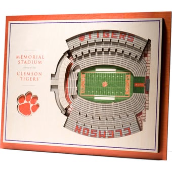 Fanpoint Clemson Tigers 17'' x 13'' 5-Layer StadiumView 3D Wall Art