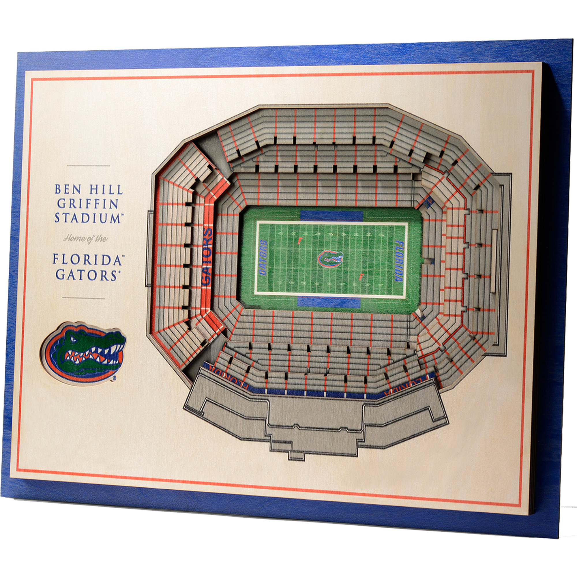Fanpoint Florida Gators 17'' x 13'' 5-Layer StadiumView 3D Wall Art