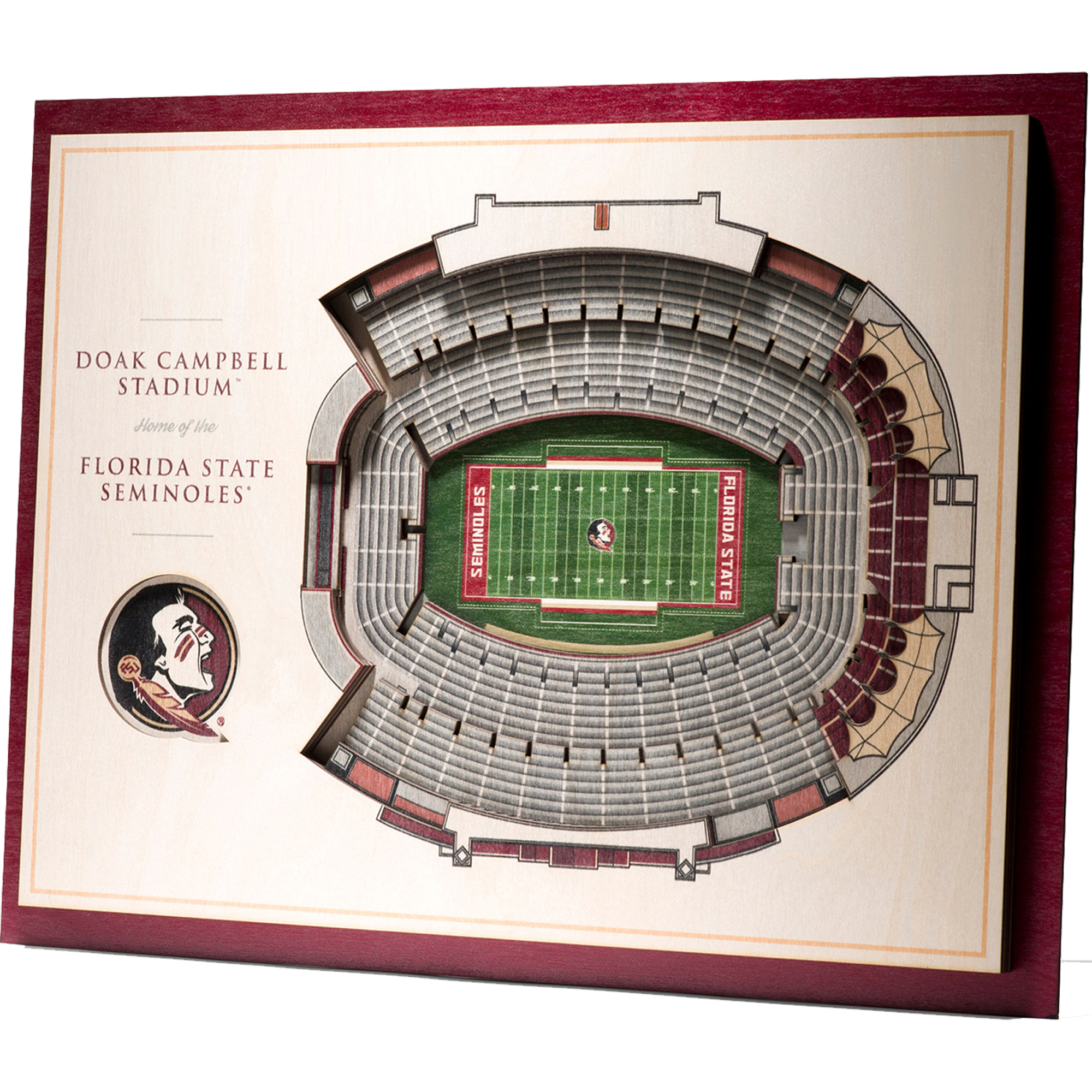 Fanpoint Florida State Seminoles 17'' x 13'' 5-Layer StadiumView 3D Wall Art