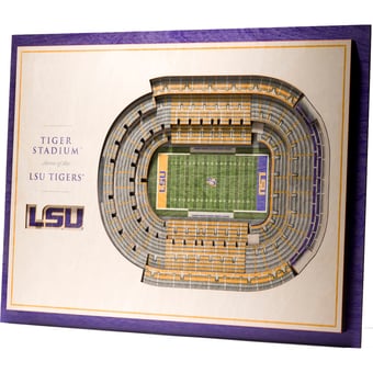 Fanpoint LSU Tigers 17'' x 13'' 5-Layer StadiumView 3D Wall Art