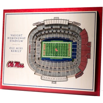IDNA Ole Miss Rebels 17'' x 13'' 5-Layer StadiumViews 3D Wall Art