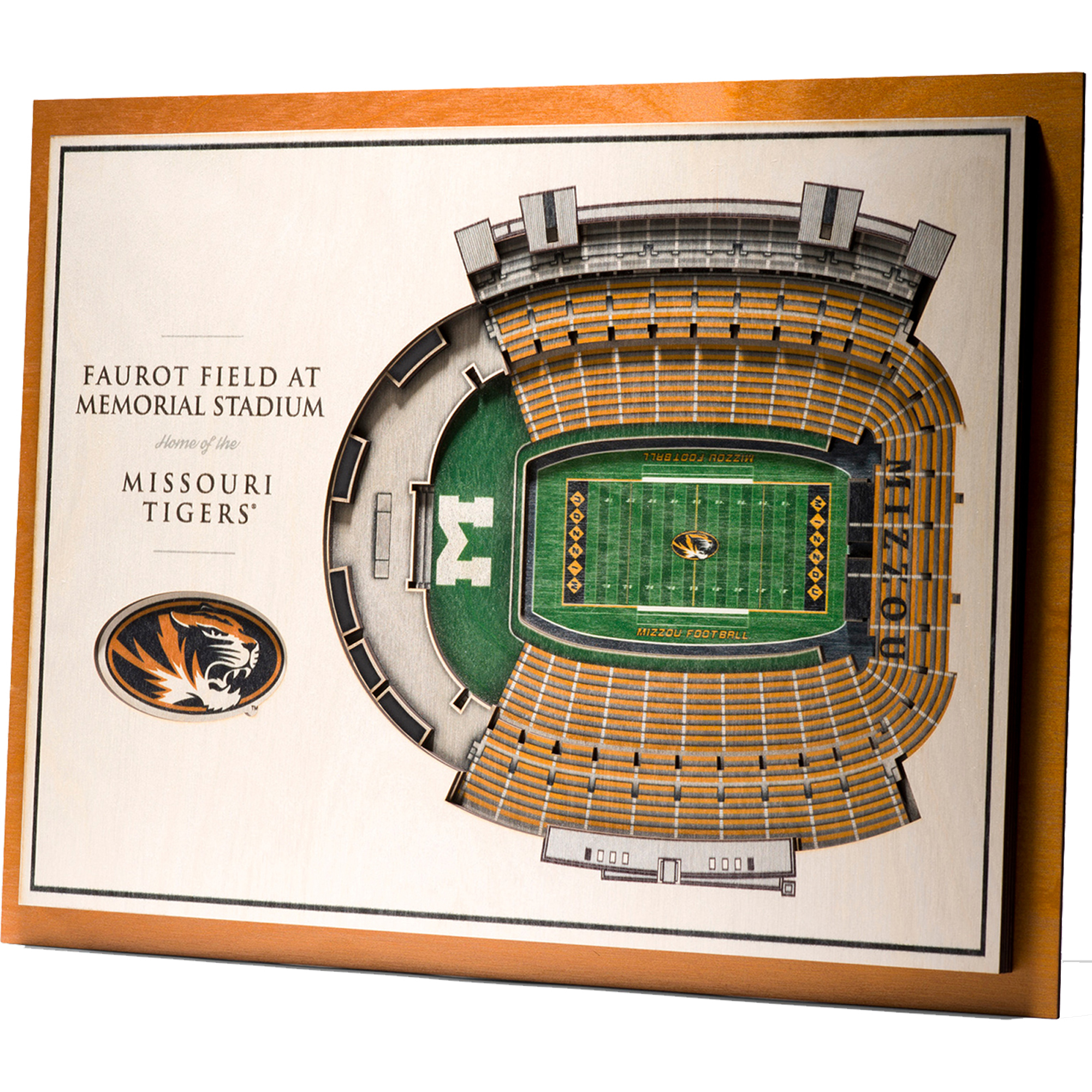 Fanpoint Missouri Tigers 17'' x 13'' 5-Layer StadiumView 3D Wall Art