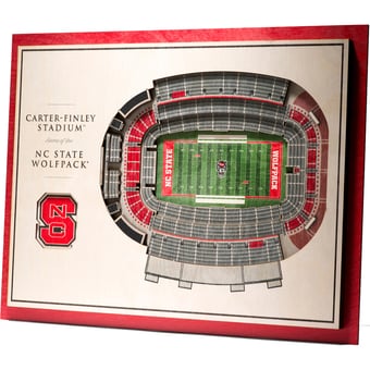 Fanpoint NC State Wolfpack 17'' x 13'' 5-Layer StadiumView 3D Wall Art