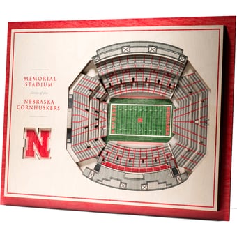 Fanpoint Nebraska Huskers 17'' x 13'' 5-Layer StadiumView 3D Wall Art