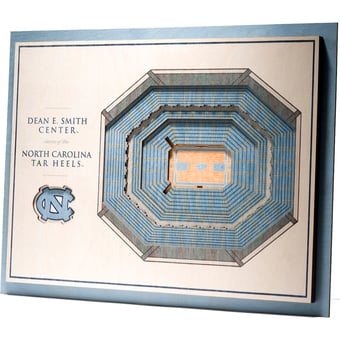 Fanpoint North Carolina Tar Heels 17'' x 13'' 5-Layer StadiumView 3D Wall Art