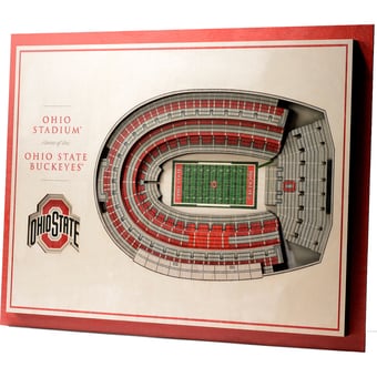 Fanpoint Ohio State Buckeyes 17'' x 13'' 5-Layer StadiumView 3D Wall Art