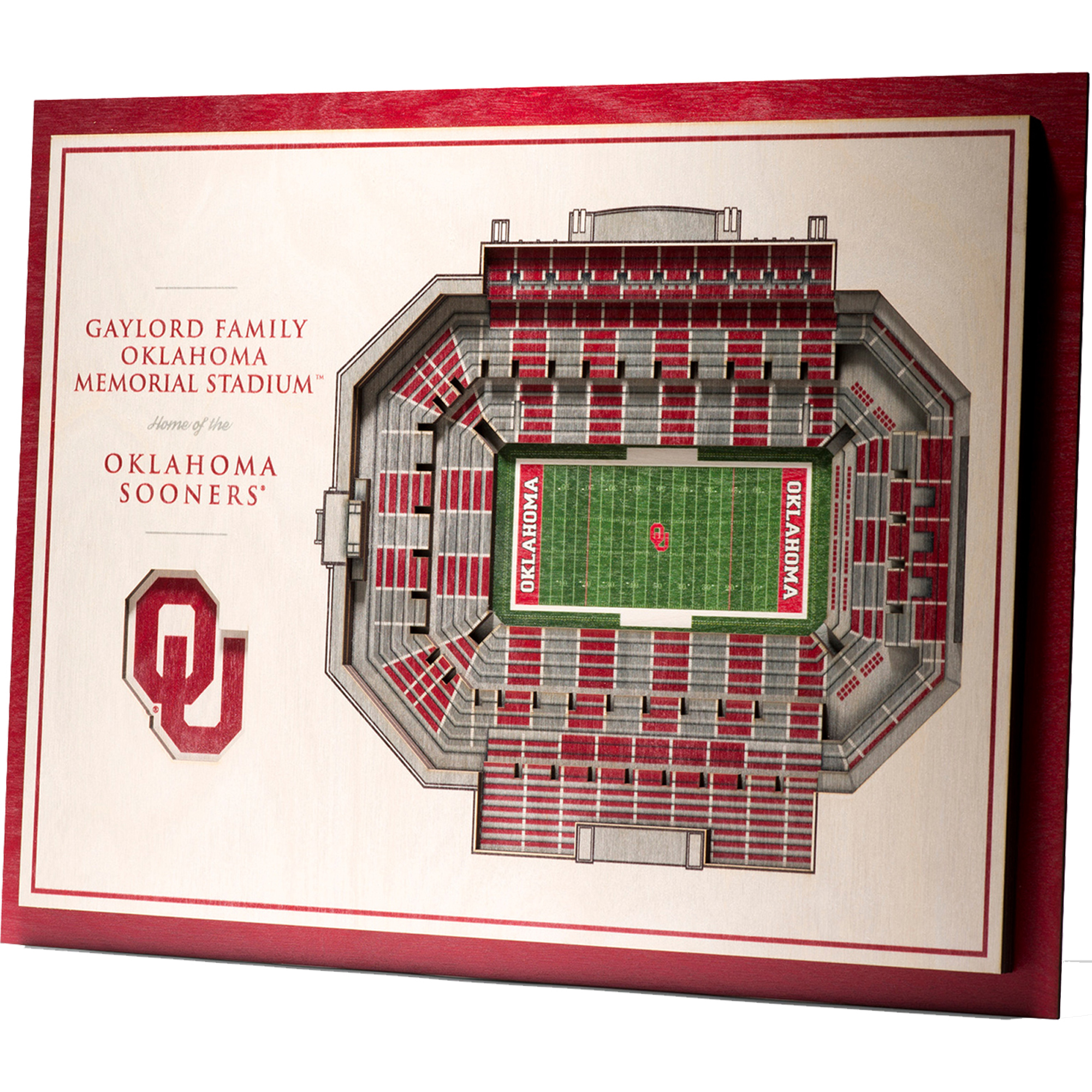IDNA Oklahoma Sooners 17'' x 13'' 5-Layer StadiumViews 3D Wall Art