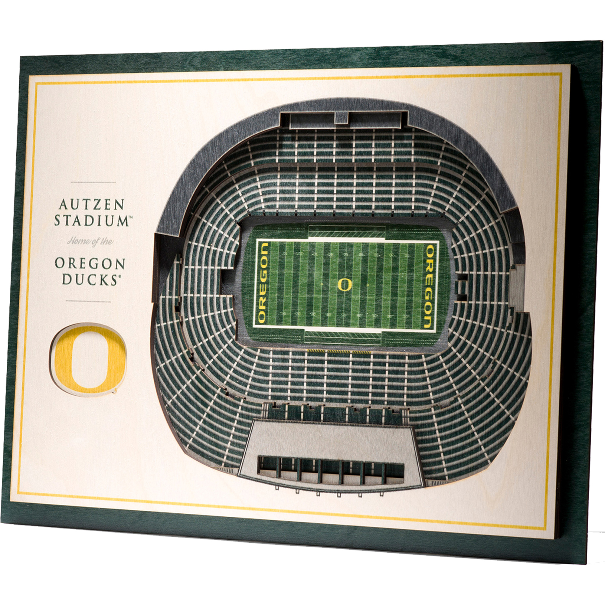 Fanpoint Oregon Ducks 17'' x 13'' 5-Layer StadiumView 3D Wall Art