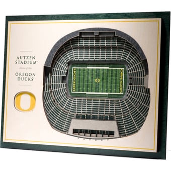 Fanpoint Oregon Ducks 17'' x 13'' 5-Layer StadiumView 3D Wall Art