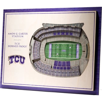 Fanpoint TCU Horned Frogs 17'' x 13'' 5-Layer StadiumView 3D Wall Art