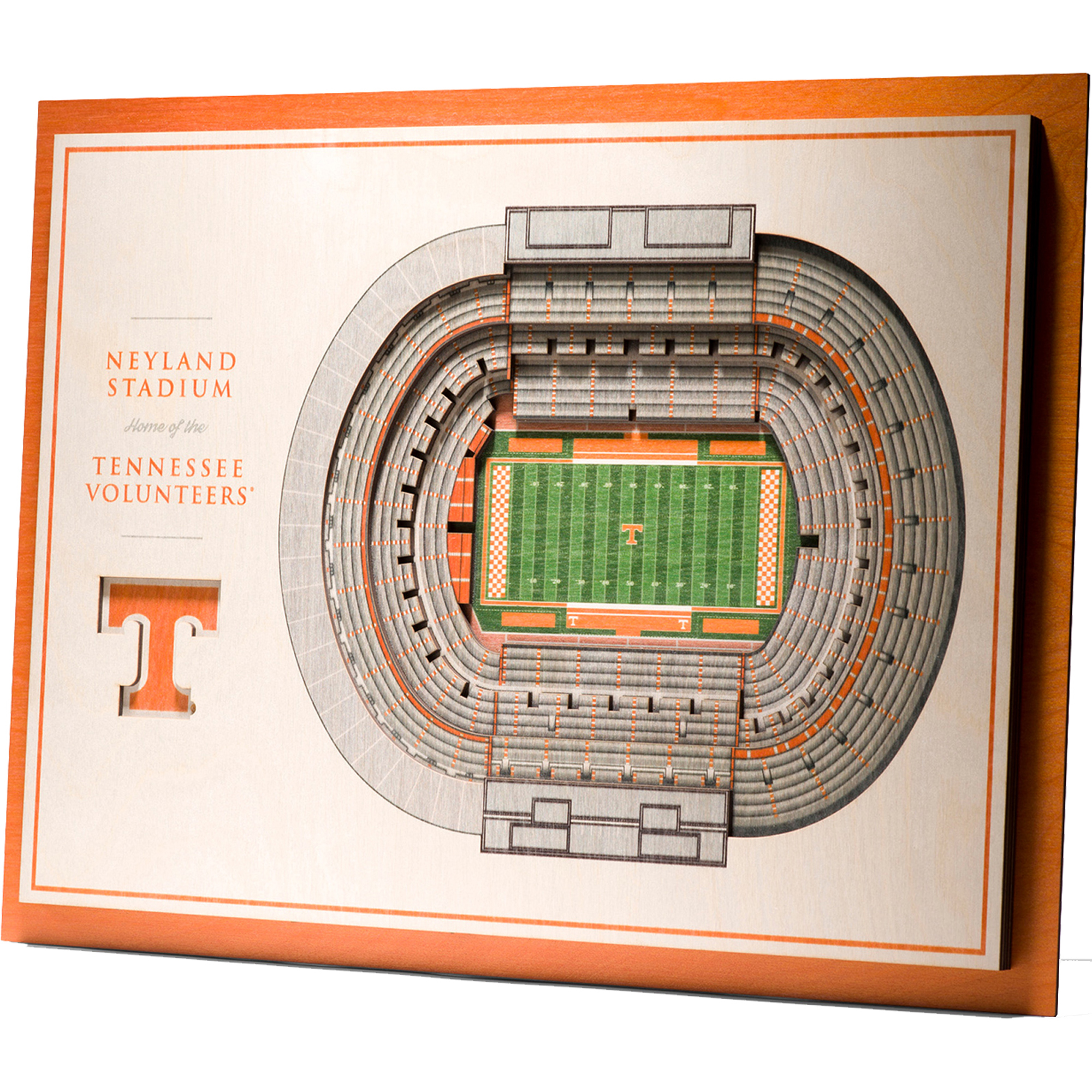 Fanpoint Tennessee Volunteers 17'' x 13'' 5-Layer StadiumView 3D Wall Art