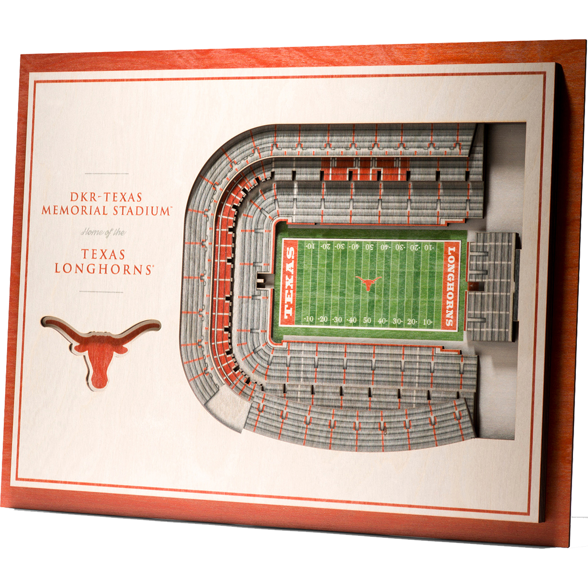 Fanpoint Texas Longhorns 17'' x 13'' 5-Layer StadiumView 3D Wall Art