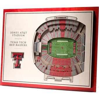 Fanpoint Texas Tech Red Raiders 17'' x 13'' 5-Layer StadiumView 3D Wall Art