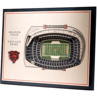 Fanpoint Chicago Bears 17'' x 13'' 5-Layer StadiumView 3D Wall Art
