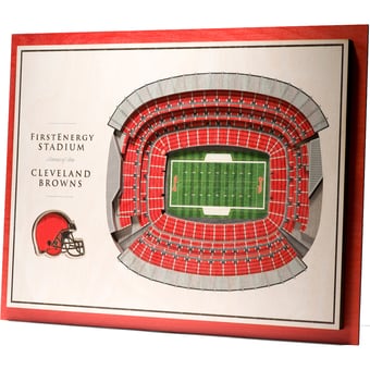 Fanpoint Cleveland Browns 17'' x 13'' 5-Layer StadiumView 3D Wall Art