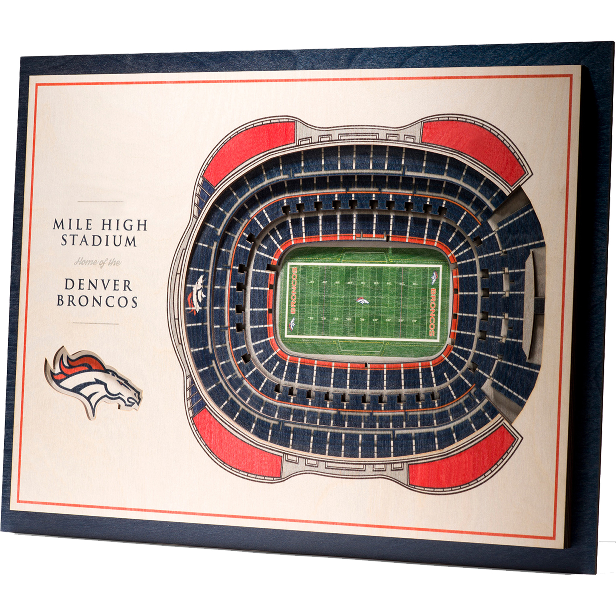 IDNA Denver Broncos 17'' x 13'' 5-Layer StadiumViews 3D Wall Art