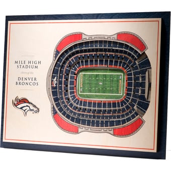 IDNA Denver Broncos 17'' x 13'' 5-Layer StadiumViews 3D Wall Art