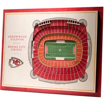 Fanpoint Kansas City Chiefs 17'' x 13'' 5-Layer StadiumView 3D Wall Art