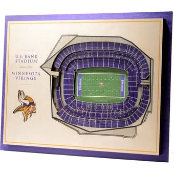 Fanpoint Minnesota Vikings 17'' x 13'' 5-Layer StadiumView 3D Wall Art