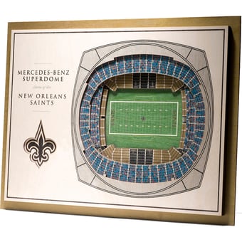Fanpoint New Orleans Saints 17'' x 13'' 5-Layer StadiumView 3D Wall Art