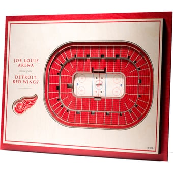 Fanpoint Detroit Red Wings 17'' x 13'' 5-Layer StadiumView 3D Wall Art