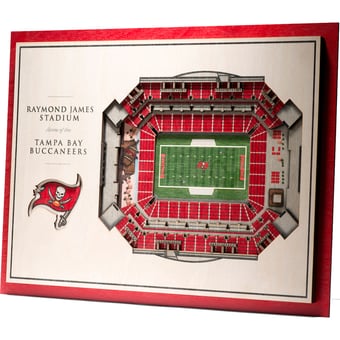 Fanpoint Tampa Bay Buccaneers 17'' x 13'' 5-Layer StadiumView 3D Wall Art