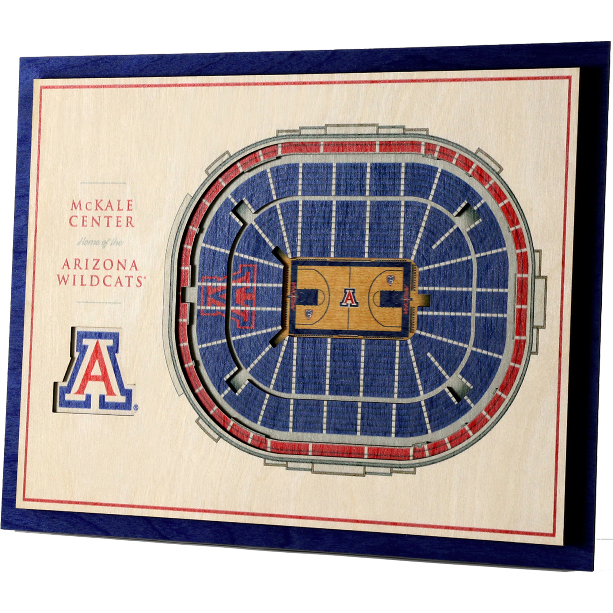 Fanpoint Arizona Wildcats 17'' x 13'' 5-Layer StadiumView 3D Wall Art