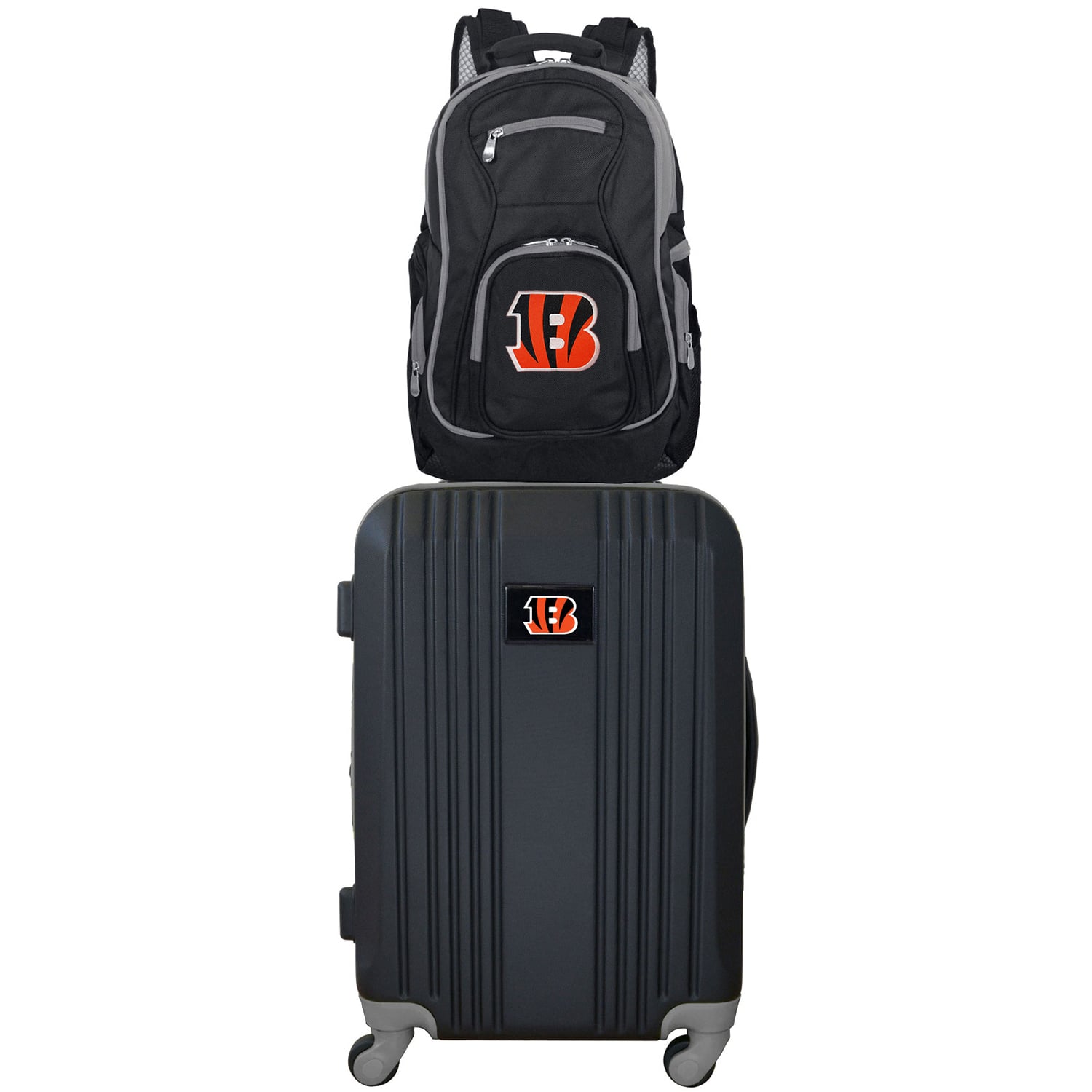 MOJO Gray Cincinnati Bengals 2-Piece Backpack & Carry-On Luggage Set MOJO Gray Cincinnati Bengals 2-Piece Backpack & Carry-On Luggage Set