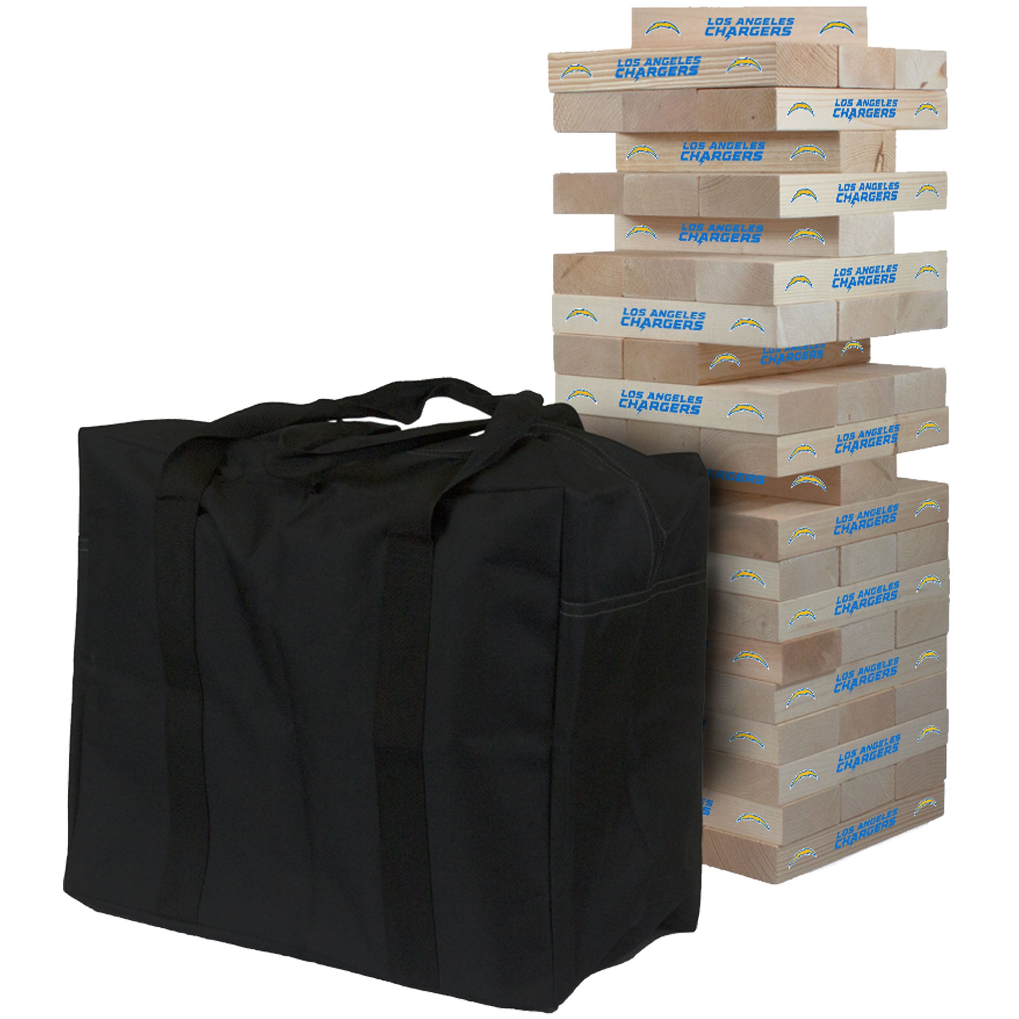 Los Angeles Chargers Giant Wooden Tumble Tower Game