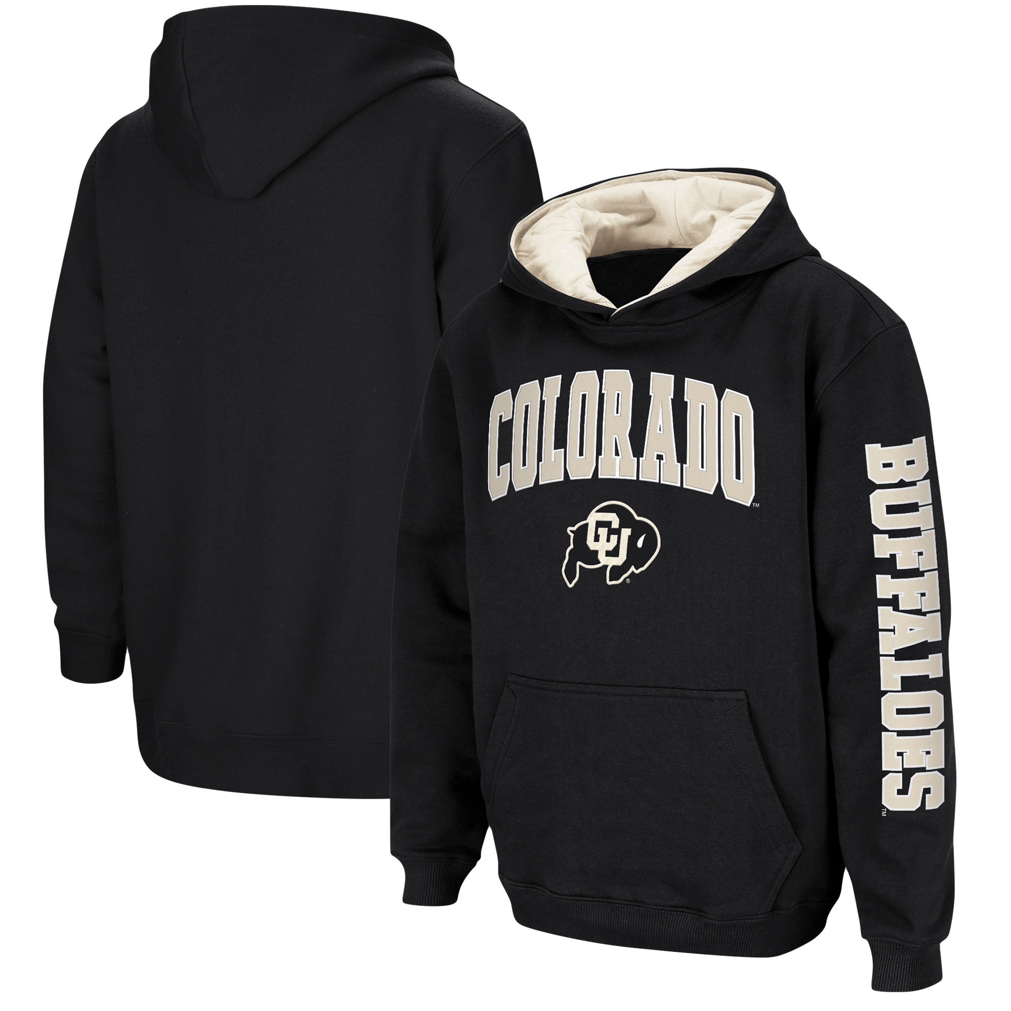 Youth Colosseum Black Colorado Buffaloes 2-Hit Team Pullover Hoodie Youth Colosseum Black Colorado Buffaloes 2-Hit Team Pullover Hoodie