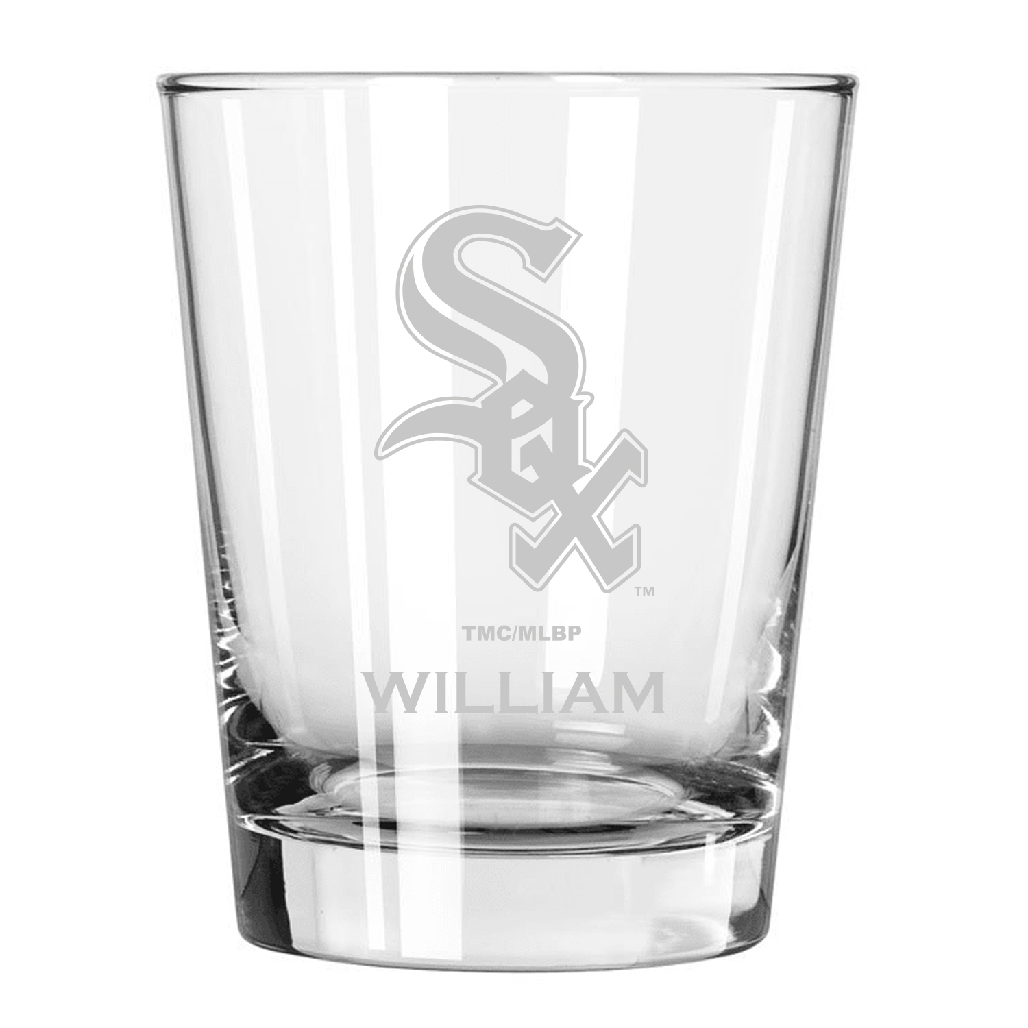 Chicago White Sox 15oz. Personalized Double Old Fashion Etched Glass Chicago White Sox 15oz. Personalized Double Old Fashion Etched Glass