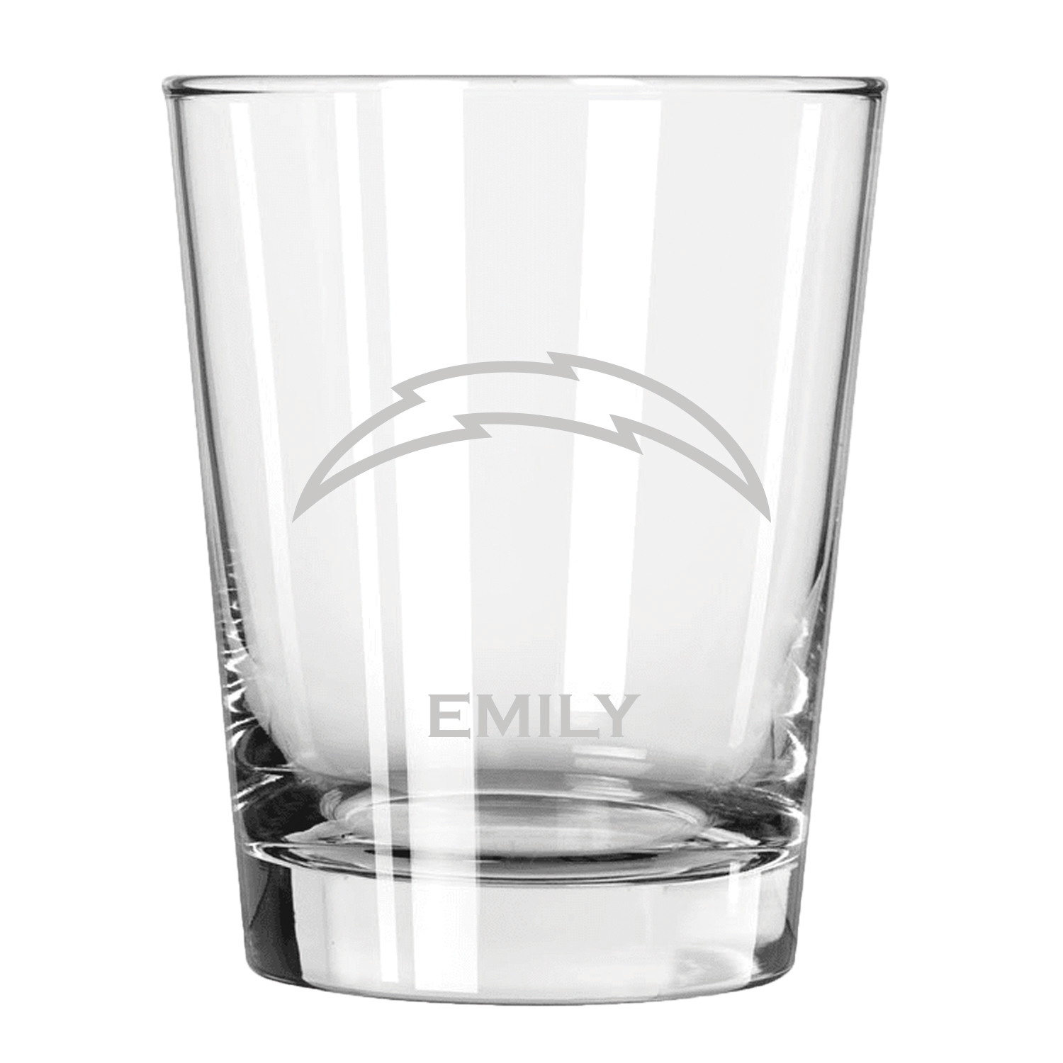 Los Angeles Chargers 15oz. Personalized Double Old Fashion Etched Glass