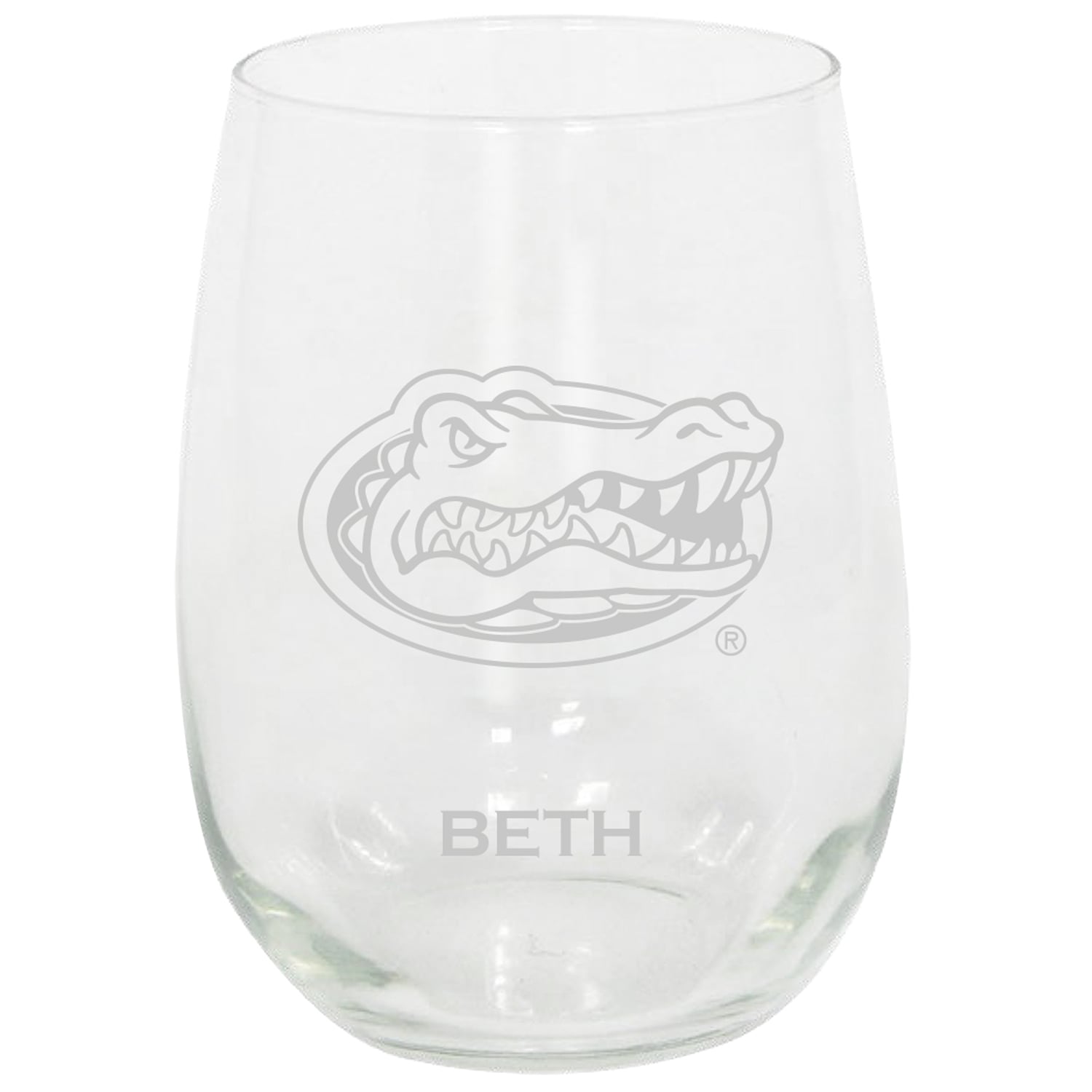 Florida Gators 15oz. Personalized Stemless Etched Glass Tumbler