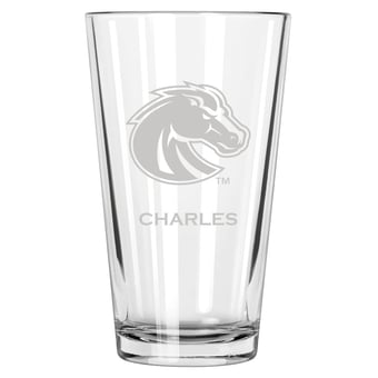 Boise State Broncos 16oz. Personalized Etched Pint Glass