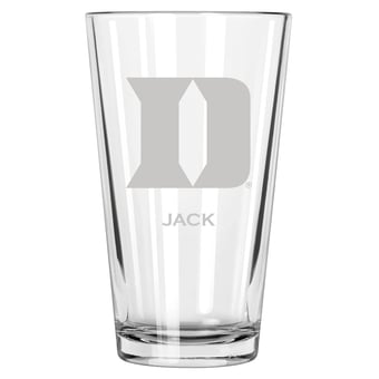 Duke Blue Devils 16oz. Personalized Etched Pint Glass