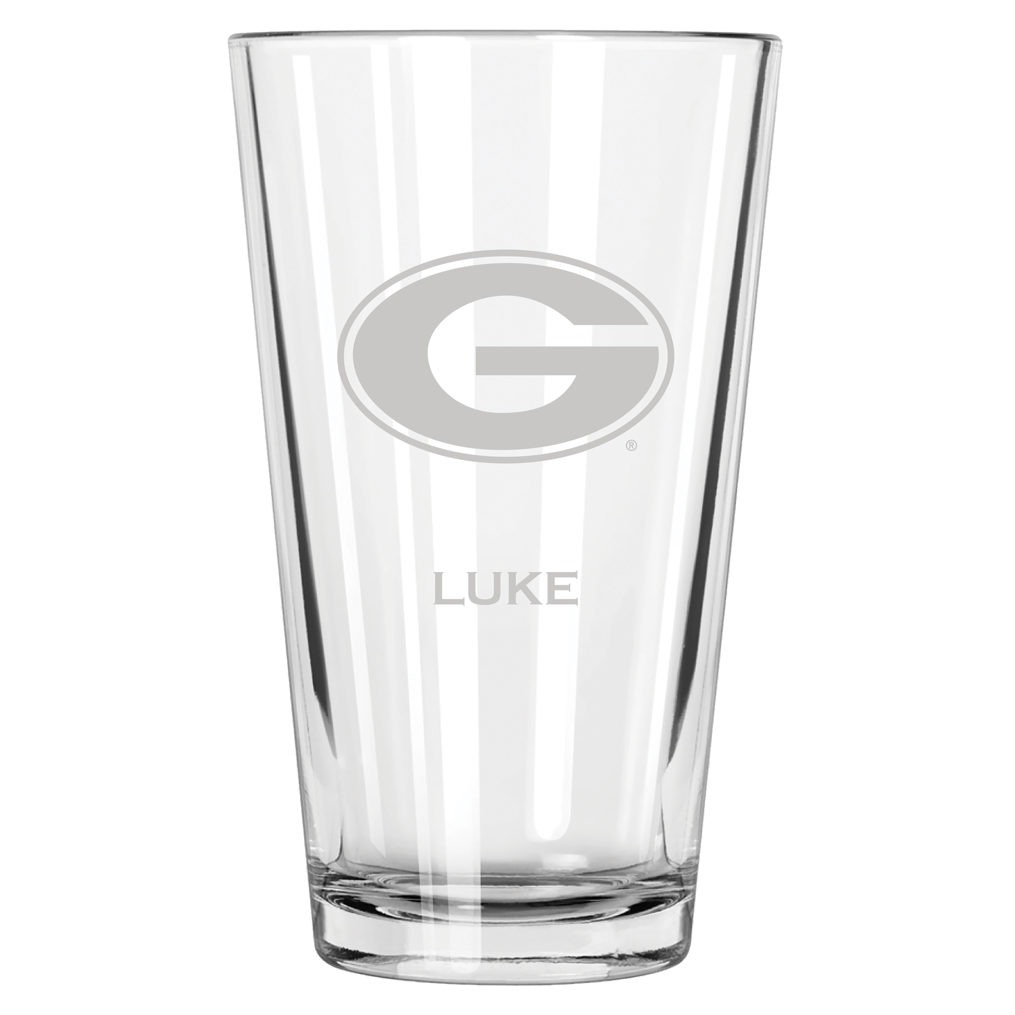 Georgia Bulldogs 16oz. Personalized Etched Pint Glass