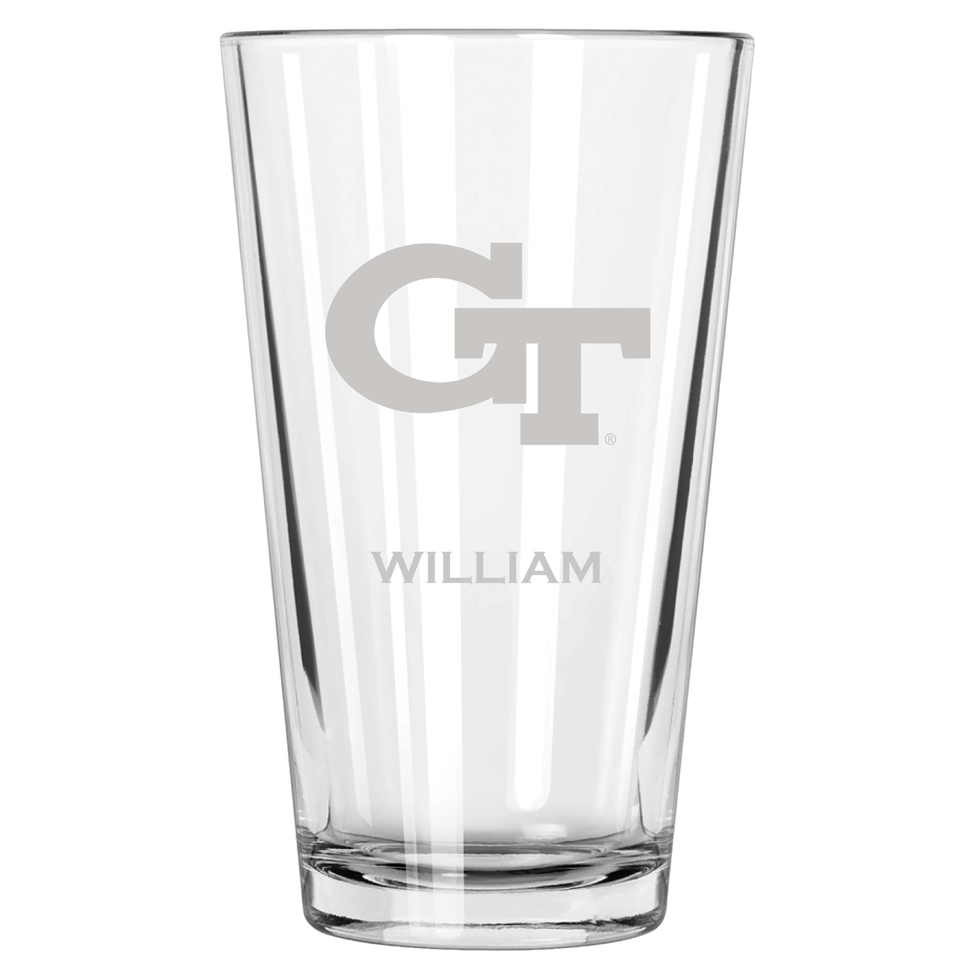 Georgia Tech Yellow Jackets 16oz. Personalized Etched Pint Glass