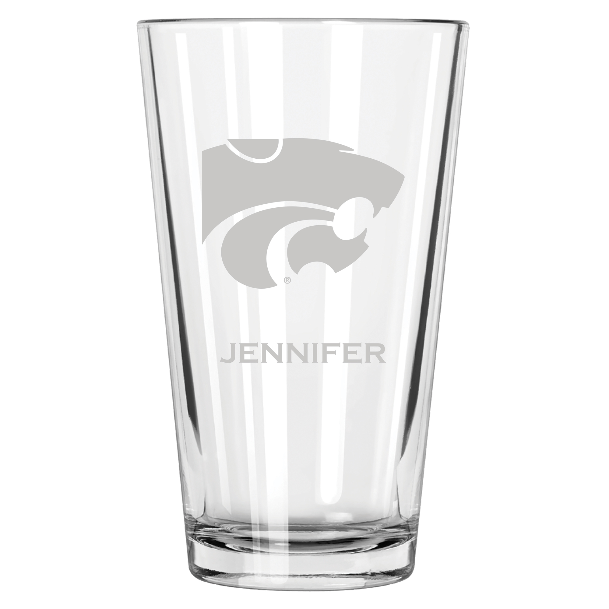 Kansas State Wildcats 16oz. Personalized Etched Pint Glass