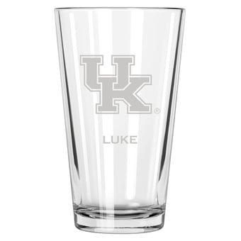 Kentucky Wildcats 16oz. Personalized Etched Pint Glass