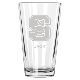 NC State Wolfpack 16oz. Personalized Etched Pint Glass