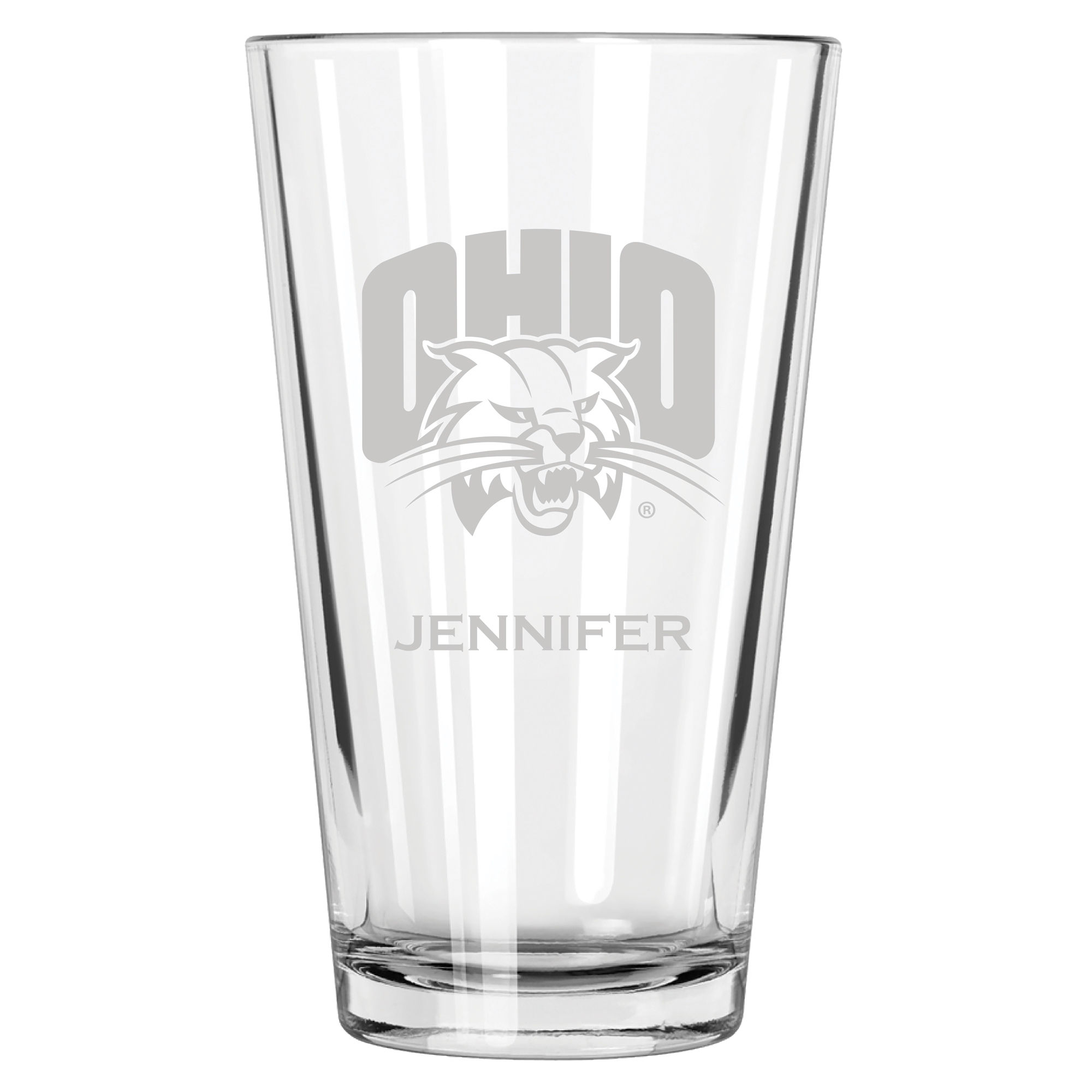 Ohio Bobcats 16oz. Personalized Etched Pint Glass